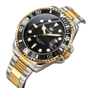 OLEVS Men’s Watch – Waterproof Quartz, Stainless Steel Strap, Automatic Date